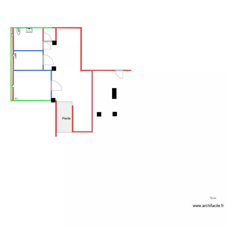 FOND DE SALLE variante. Plan de 