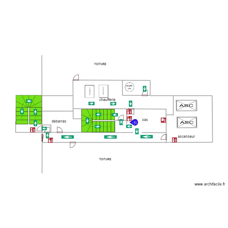 9eme etage plan vierge. Plan de 0 pièce et 0 m2