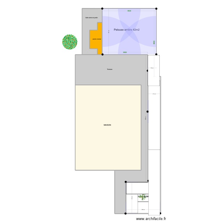 Jardin Essarts v5. Plan de 5 pièces et 258 m2