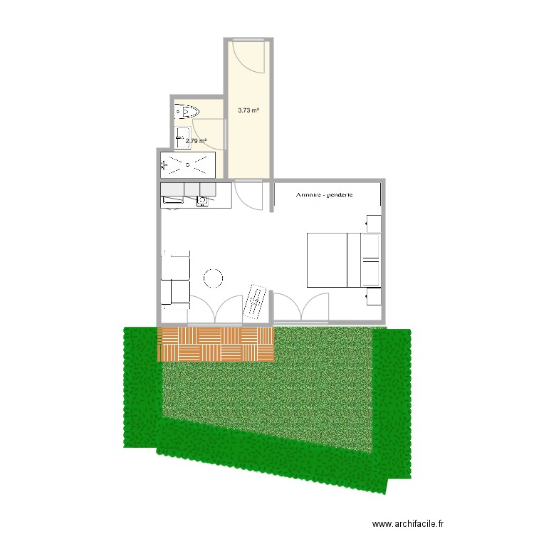 Studio Le Chesnay 2. Plan de 0 pièce et 0 m2