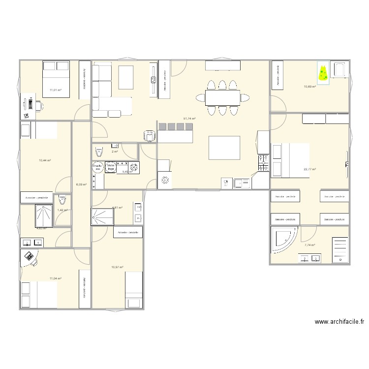 maison 6 chambre. Plan de 0 pièce et 0 m2