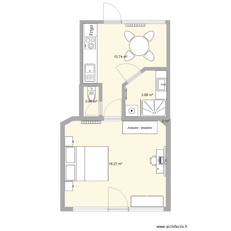 Commandant RDC. Plan de 0 pièce et 0 m2