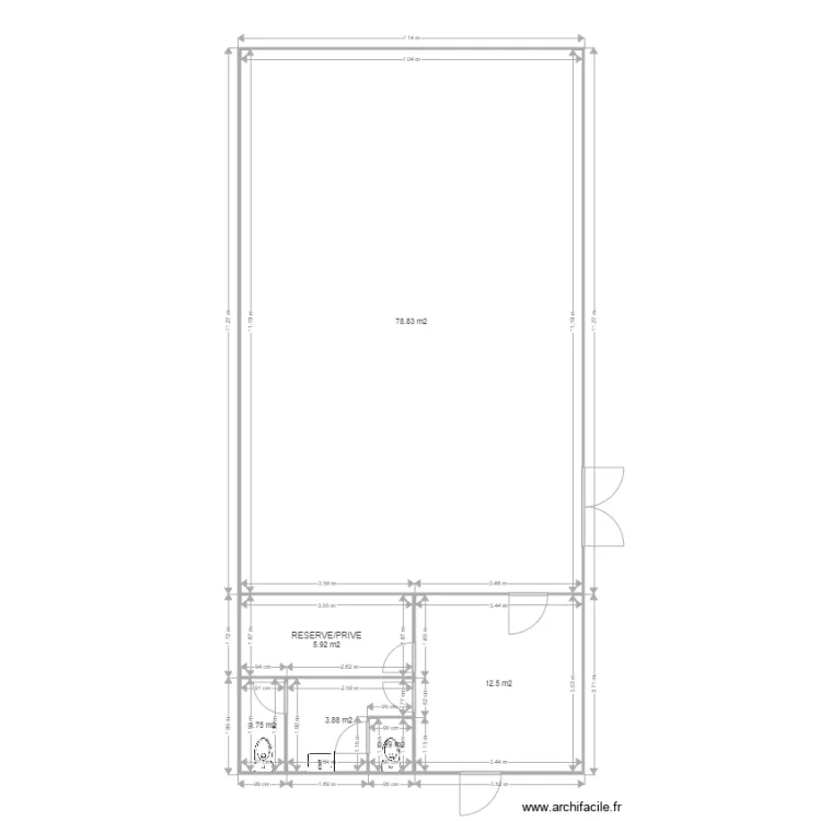 LA CREUSILLE SALLE GROUPES. Plan de 