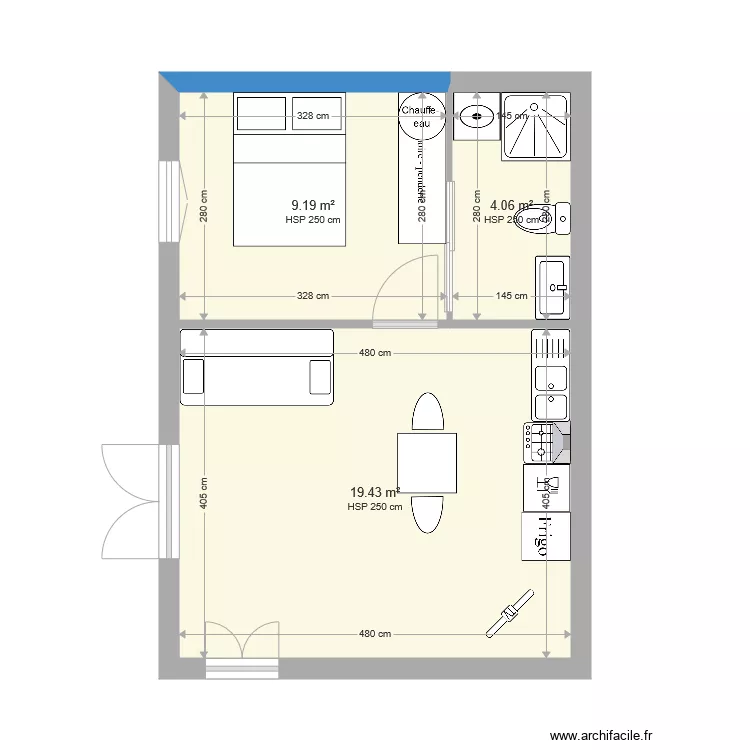 studio RDC Horloge 061120. Plan de 