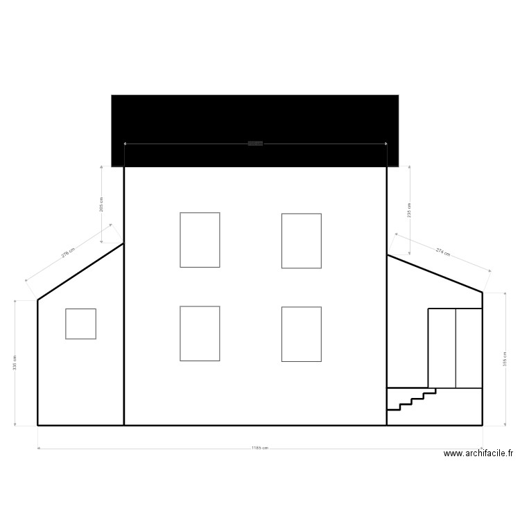 façade EST. Plan de 0 pièce et 0 m2