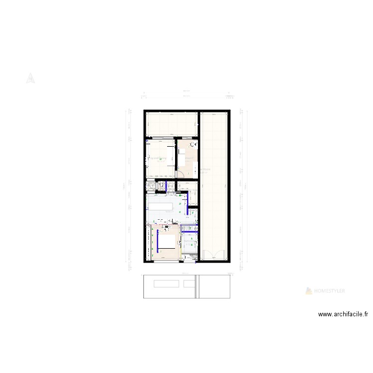 TAFFIN. Plan de 12 pièces et 153 m2