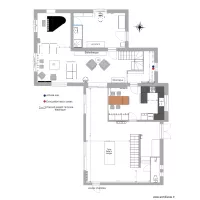 Plan am&eacute;nagement salle salons cuisine buanderie 4