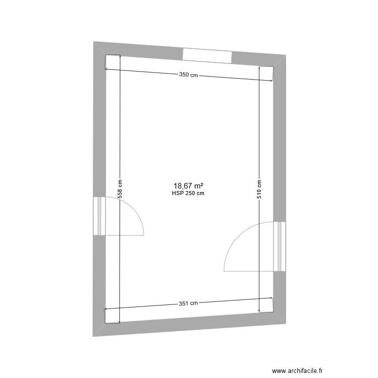 PRADON Pièce de vie existant. Plan de 0 pièce et 0 m2