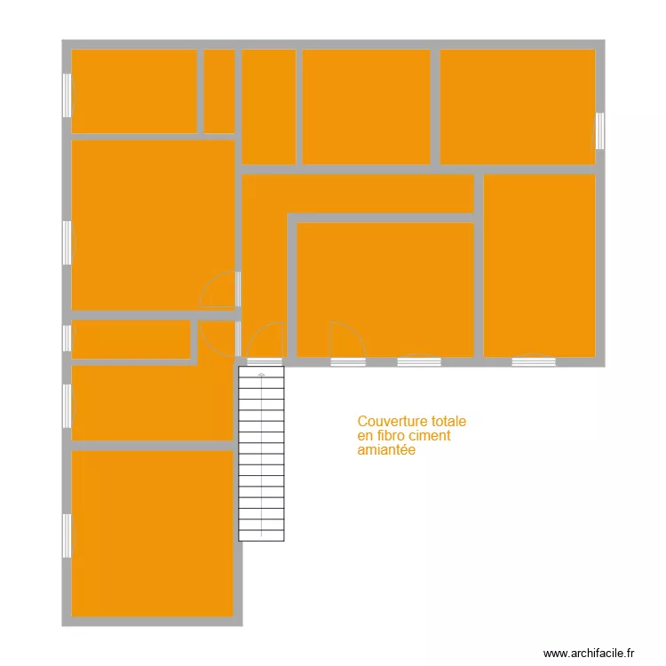 App fond de cour CHIHA Etage toiture. Plan de 