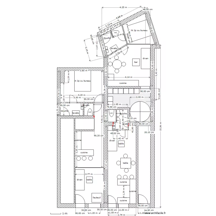 RDC 98 et 100 r Deceuninck cour. Plan de RDC 98 et 100 r Deceuninck cour. Plan de