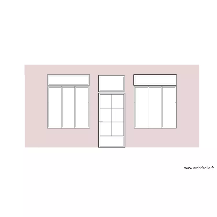 facade. Plan de facade. Plan de