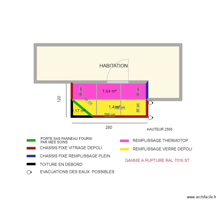 PLAN HENRY. Plan de 4 pièces et 11 m2