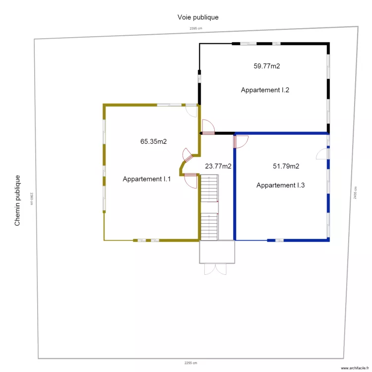 appartements INSS superficie des appartements. Plan de 