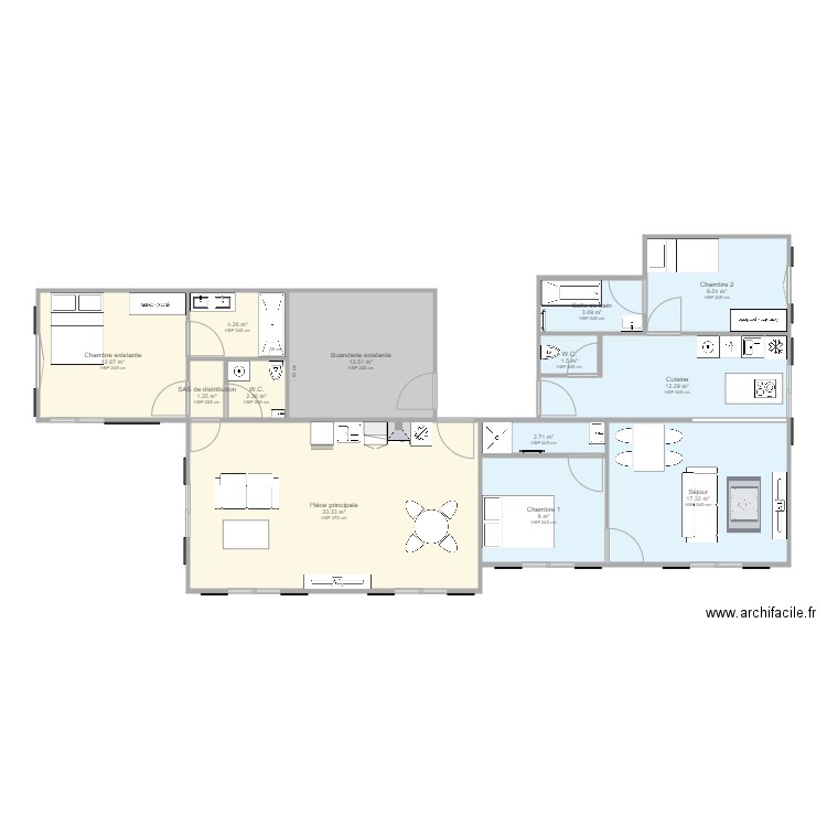 ALVARO 3 pièces V1. Plan de 0 pièce et 0 m2