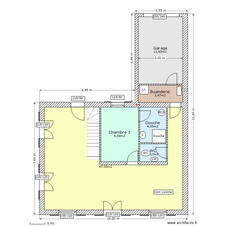 BONTEMPS RDC V2. Plan de 0 pièce et 0 m2