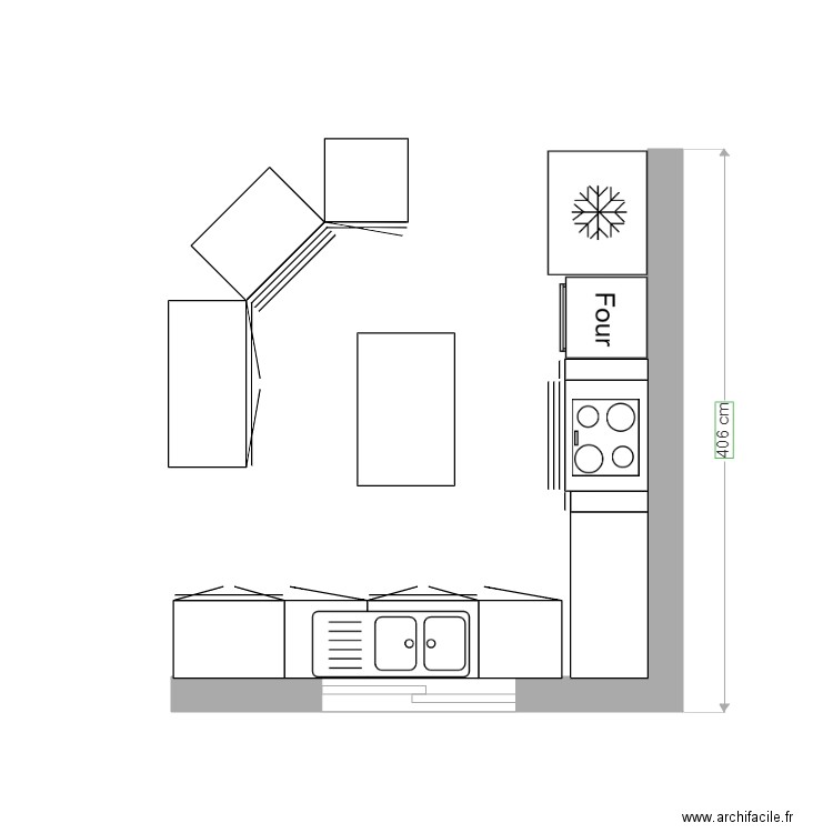 Cuisine. Plan de 0 pièce et 0 m2