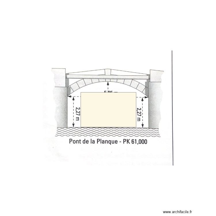 Pont de la planque pk 61,00. Plan de 0 pièce et 0 m2