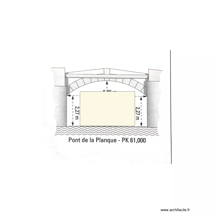 Pont de la planque pk 61,00. Plan de Pont de la planque pk 61,00. Plan de