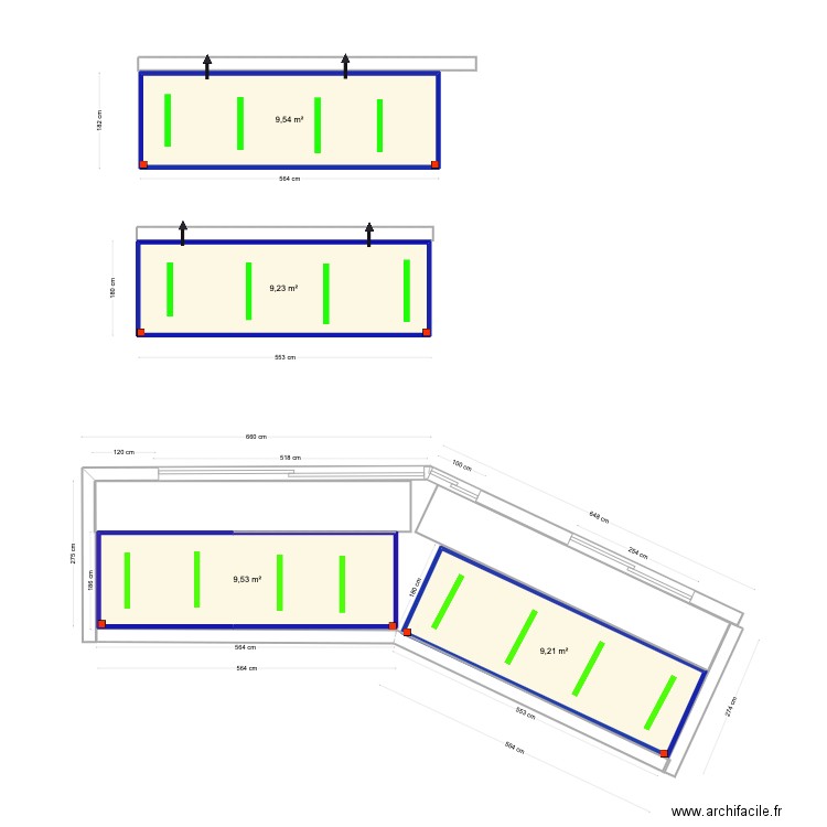 Amyn HABIB. Plan de 4 pièces et 37 m2