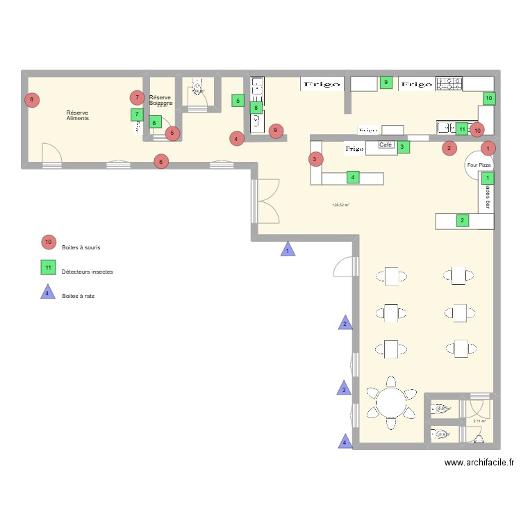 Cinquterre sprl. Plan de 6 pièces et 137 m2