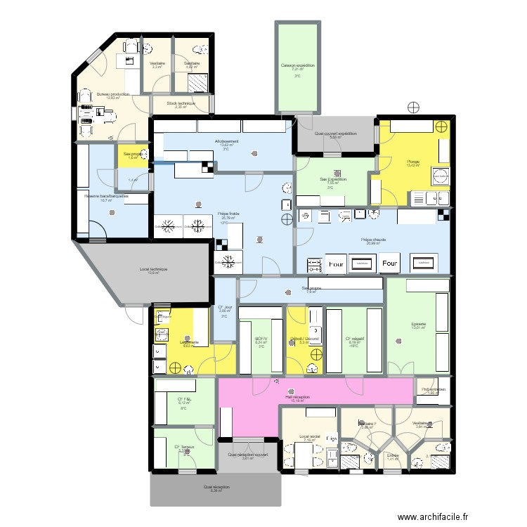 CC PB Levignac. Plan de 34 pièces et 258 m2