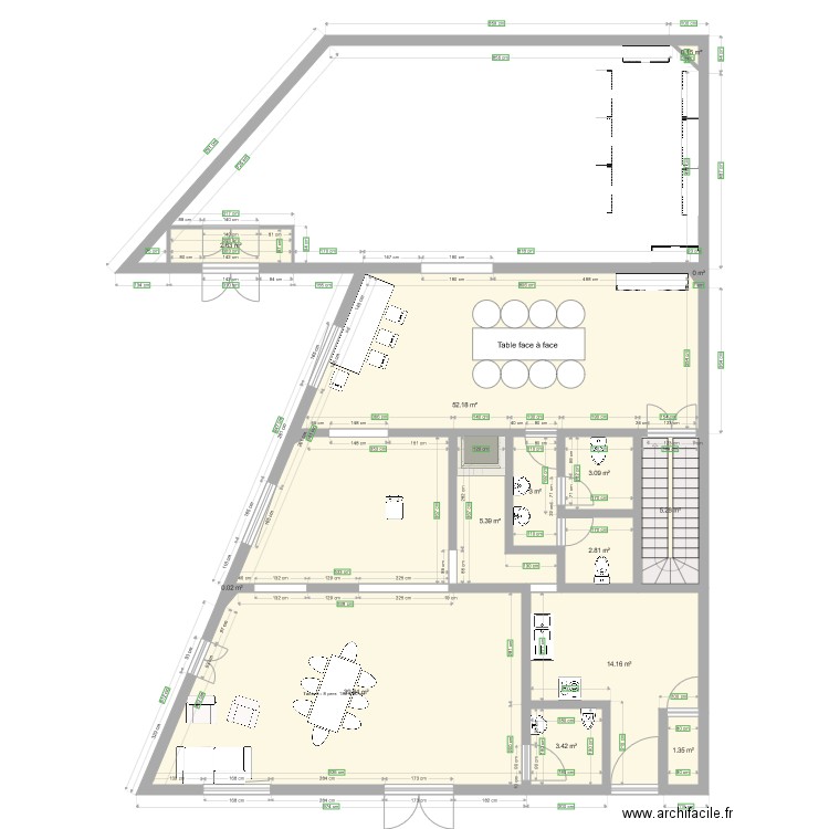 Projet Meublé. Plan de 0 pièce et 0 m2