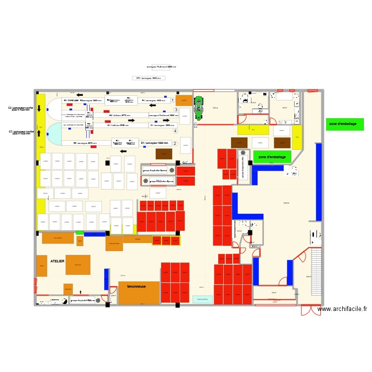 PROJET N10 25/03/2023. Plan de 16 pièces et 892 m2