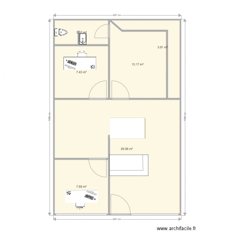 Plan intérieur Century21 Beaulieu. Plan de 0 pièce et 0 m2