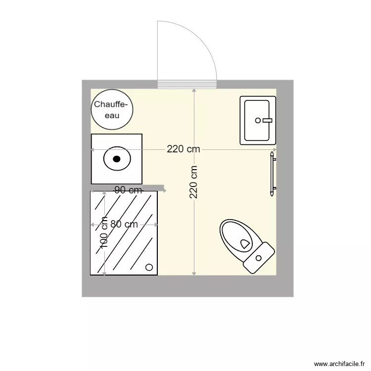 SdB 34 St Honoré Salle de douche. Plan de SdB 34 St Honoré Salle de douche. Plan de