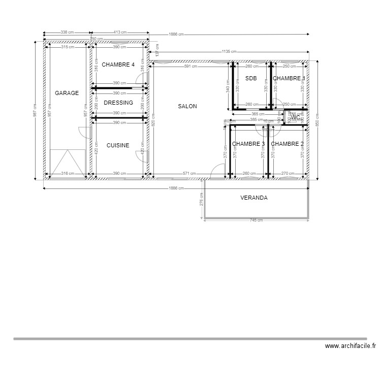 maison originale plan. Plan de 8 pièces et 156 m2