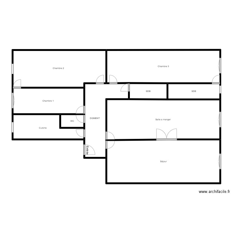 Plan dinh 2. Plan de 10 pièces et 141 m2
