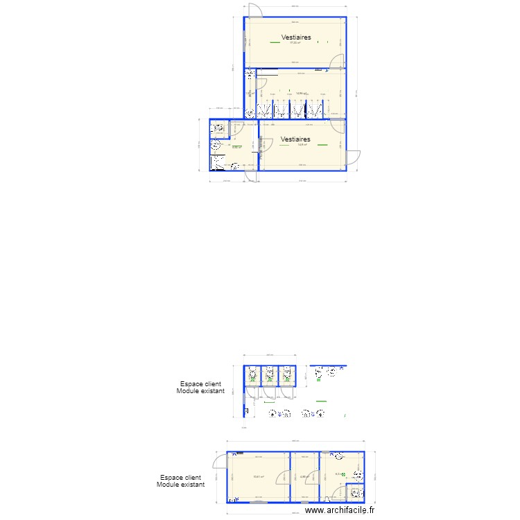 Balcaen Vestiaire et Douches phase 2. Plan de 0 pièce et 0 m2