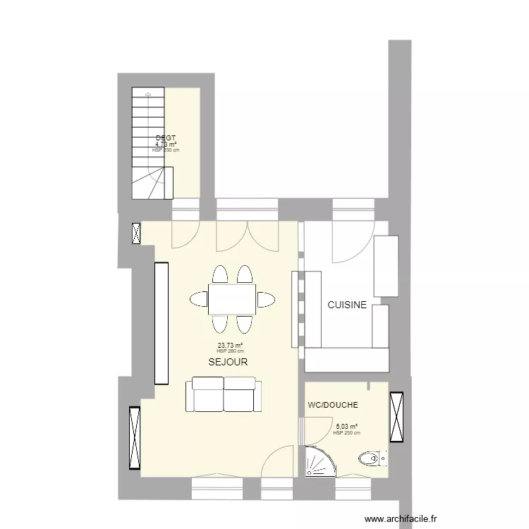 RDC PROJET FANNY. Plan de RDC PROJET FANNY. Plan de