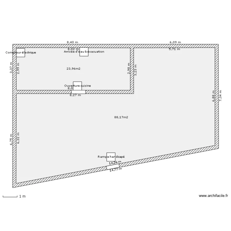 plan g&eacute;n&eacute;ral CUISINE. Plan de 