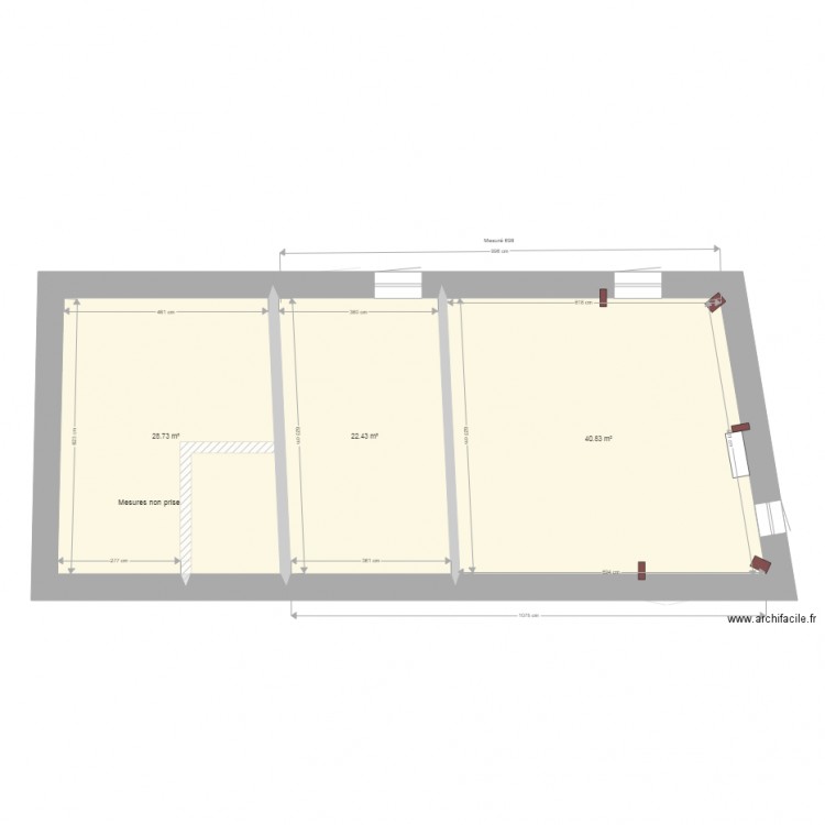 Combles actuelles. Plan de 0 pièce et 0 m2