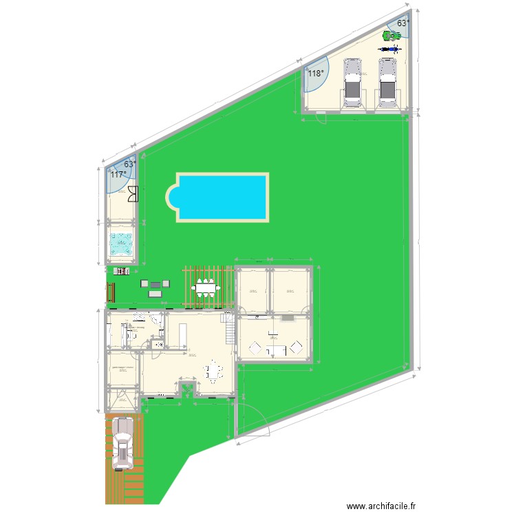 plan modif isa 1. Plan de 11 pièces et 241 m2