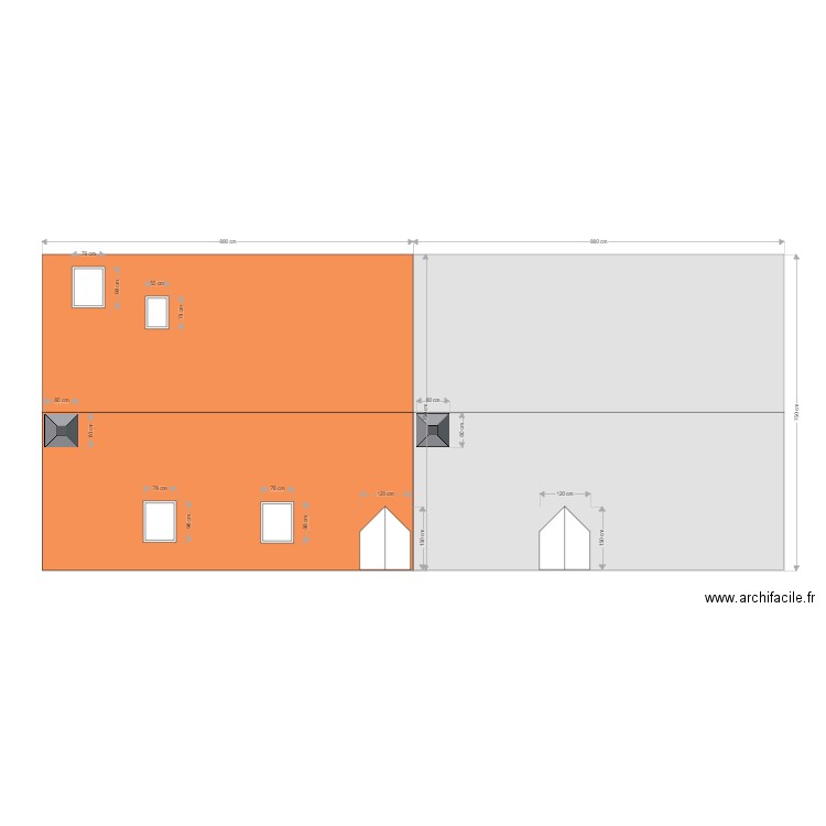 Lesschaeve Bellou toiture. Plan de 0 pièce et 0 m2
