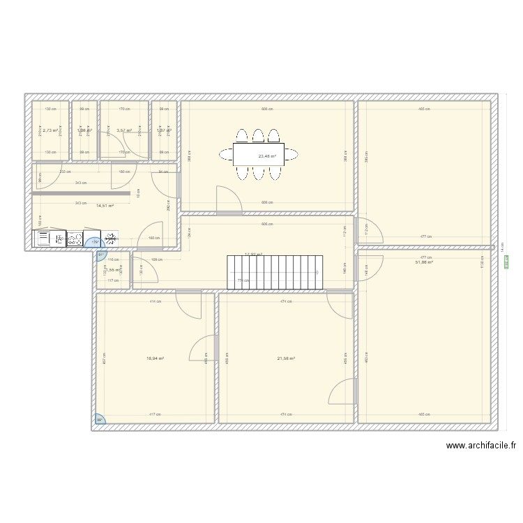 Bureaux Naninne 3. Plan de 11 pièces et 160 m2