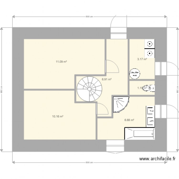 plan vrai cote. Plan de 0 pièce et 0 m2