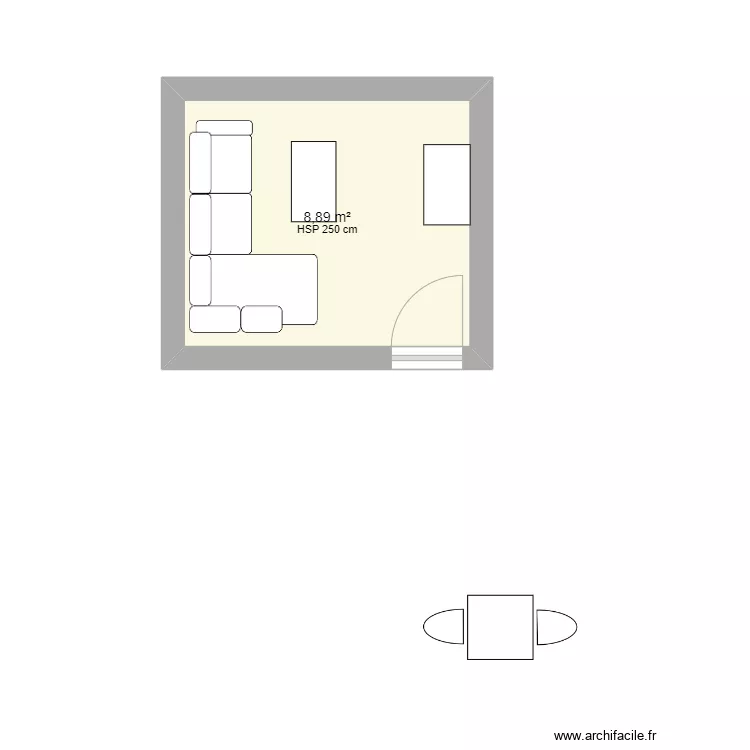 Rayet Salon. Plan de 