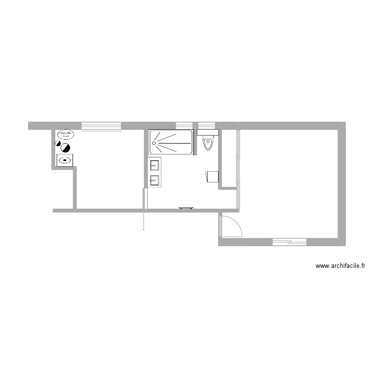 Line 2. Plan de 2 pièces et 30 m2