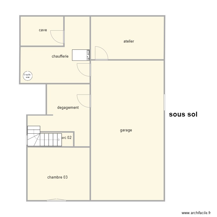 dudit sous sol am 1334. Plan de 0 pièce et 0 m2