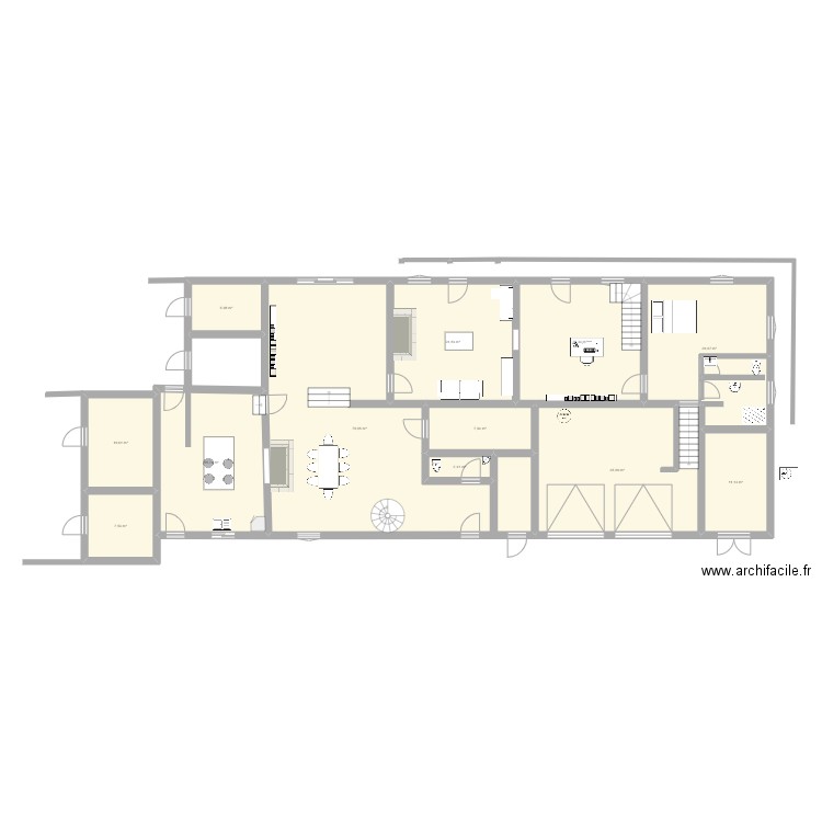 RESIDENCE PRINCIPALE RDC 2. Plan de 12 pièces et 253 m2