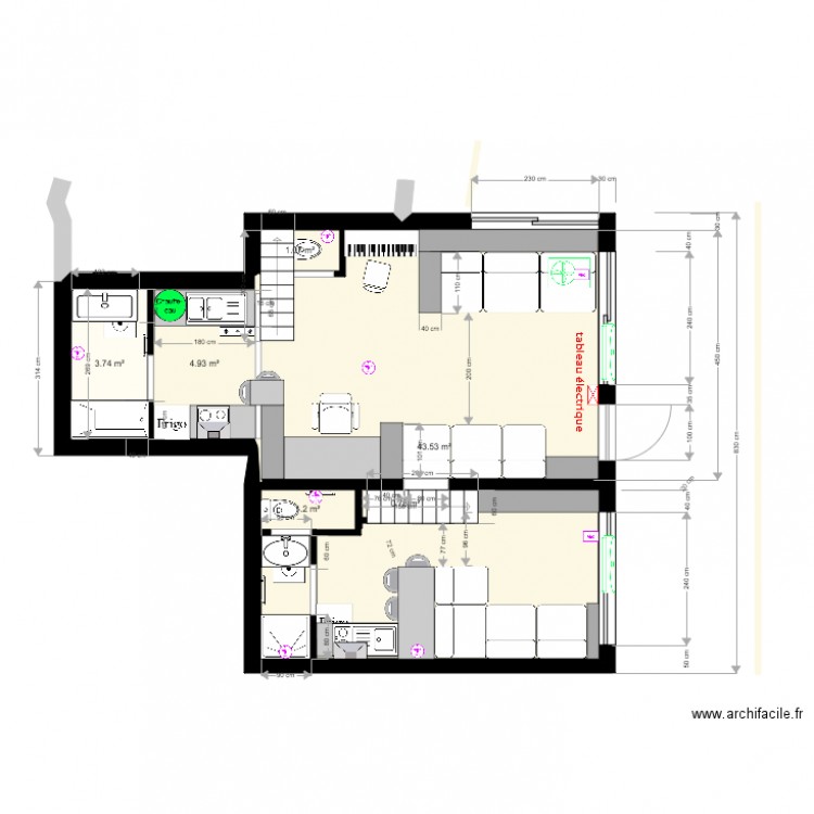 ok RdC 2. Plan de 0 pièce et 0 m2