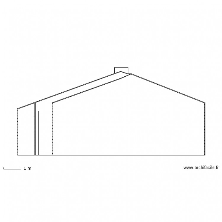 facade ouest. Plan de 0 pièce et 0 m2