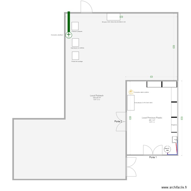 Plan atelier PPT Polytech v4. Plan de 0 pièce et 0 m2