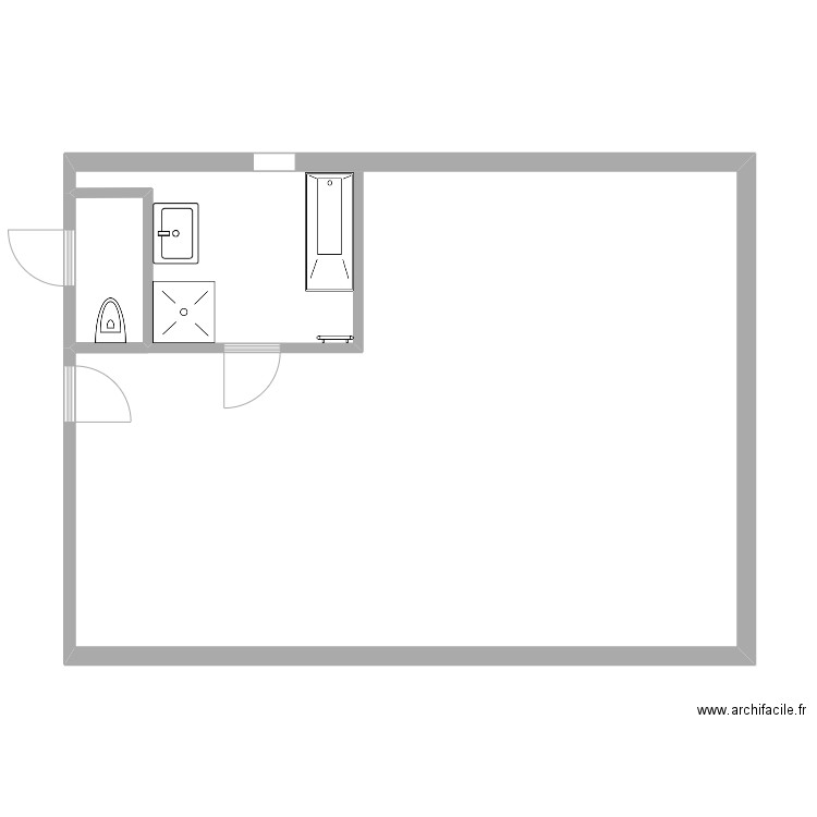 CHAMBRE PARENTALE VIOLLAS GALIENNE APRES. Plan de 2 pièces et 63 m2