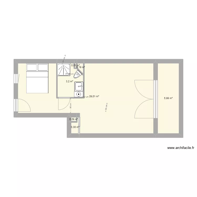 appartement les sablettes n5 . Plan de 