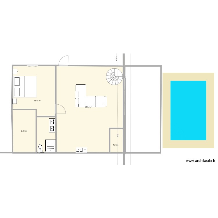 DUPLEX RDC aménagé 2. Plan de 0 pièce et 0 m2