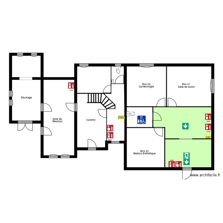 Centre médical St Max RDC bureau. Plan de 0 pièce et 0 m2